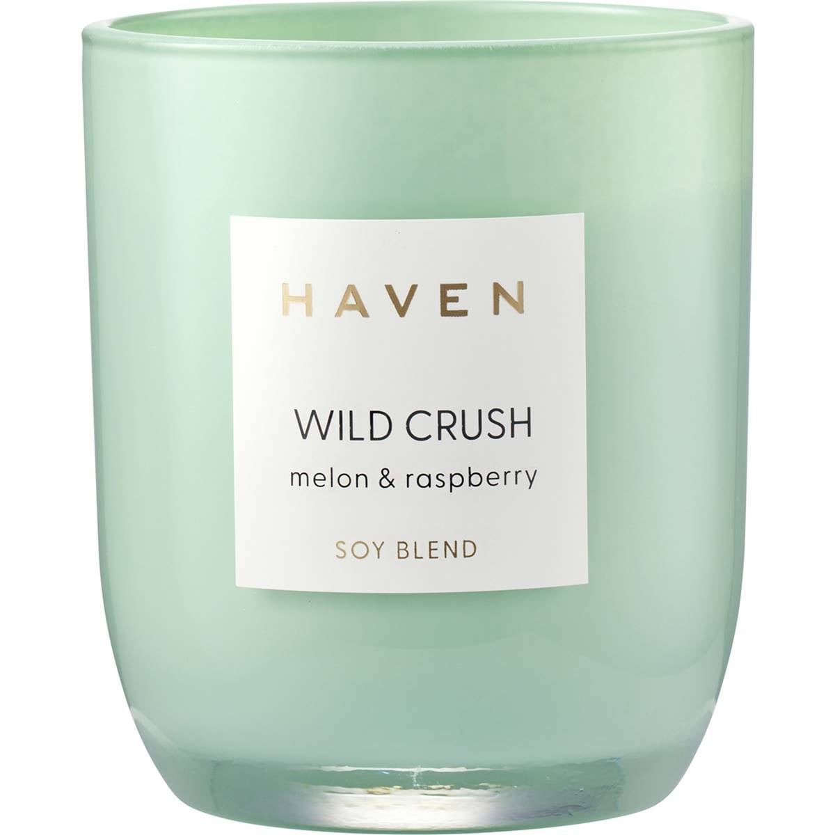 Haven Wild Crush Melon & Raspberry Soy Blend Candle Woolworths