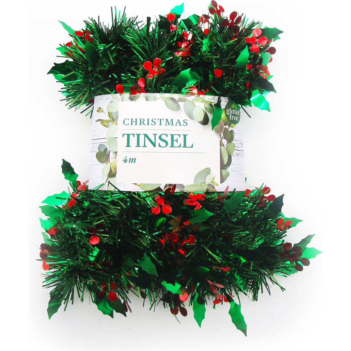 Christmas Decoration 4 Metre  Tinsel Green