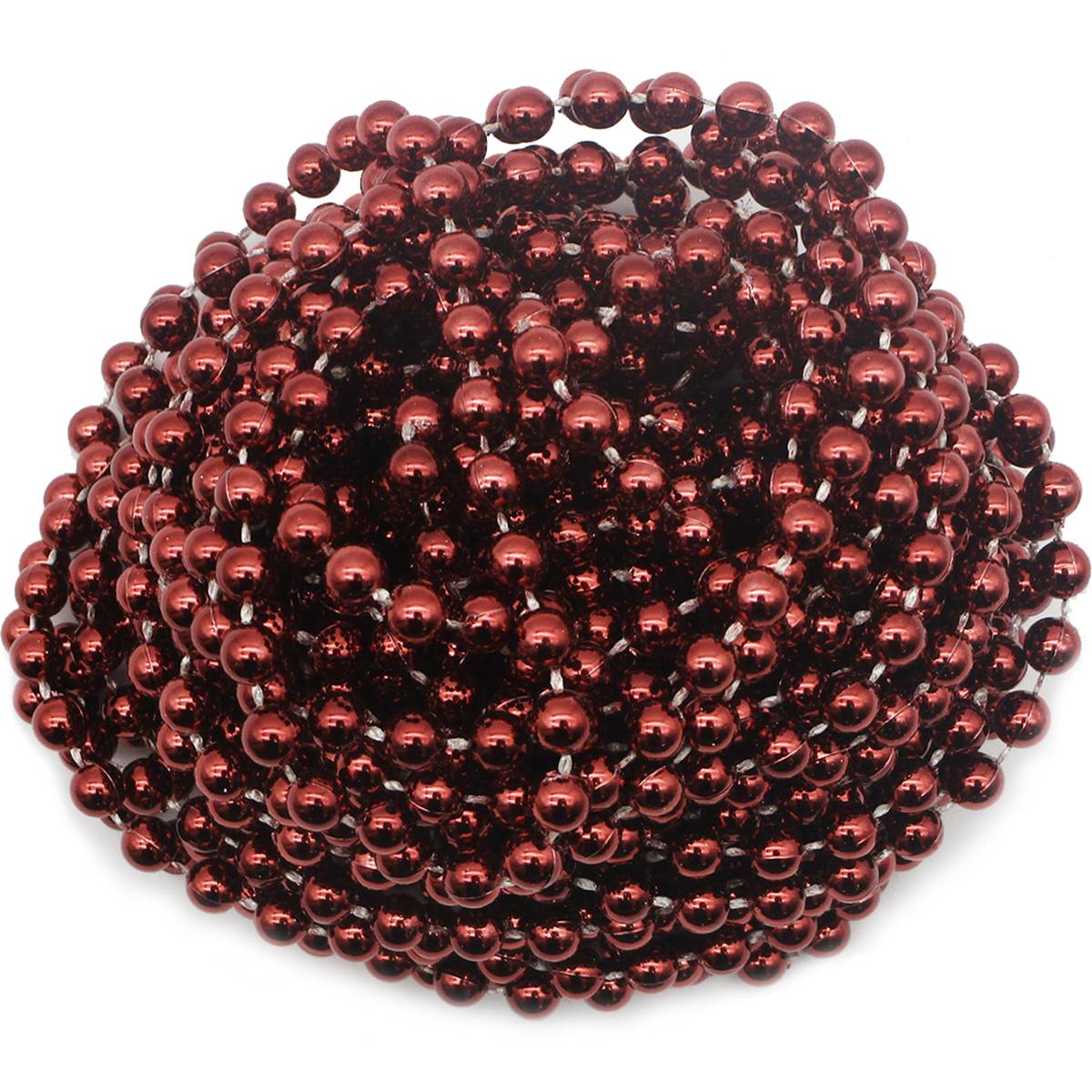 Christmas Decoration 8 Metre Beaded Garland Red