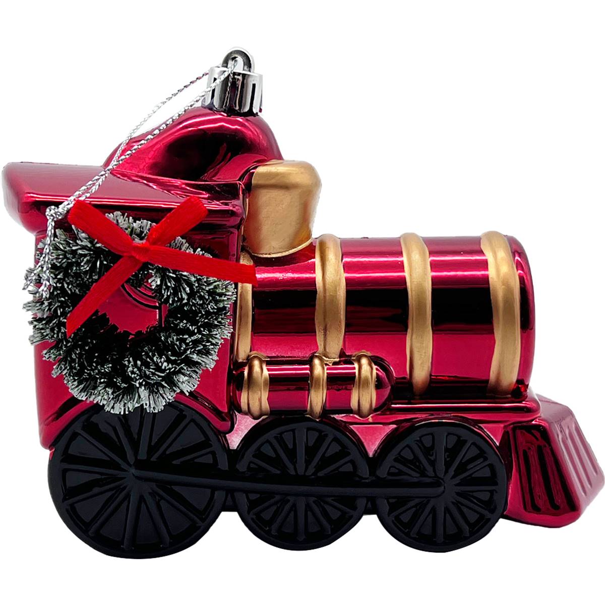 Christmas Traditional Train Decoration Red