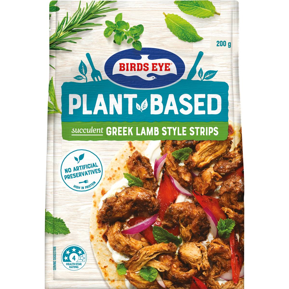 Birds Eye Plant Based Greek Lamb Strips 200g Woolworths