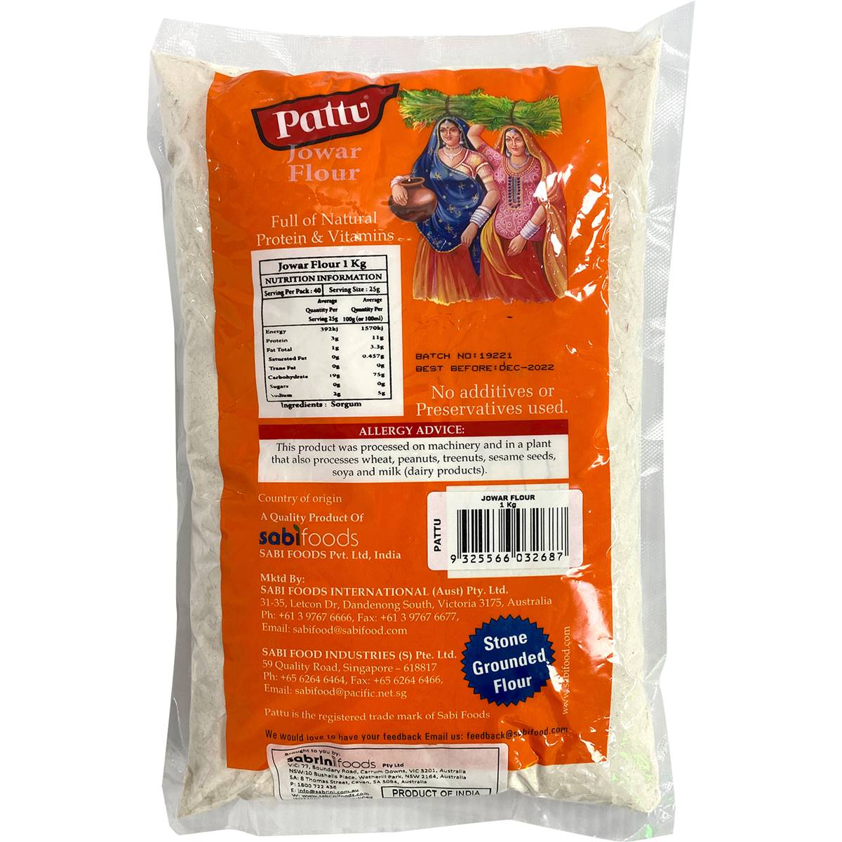 Pattu Jowar Flour 1kg Woolworths