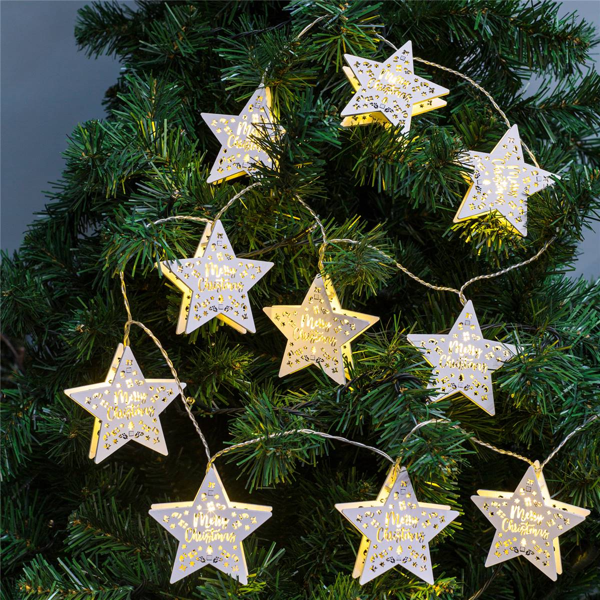 Mirabella Christmas Star String Lights Each Woolworths