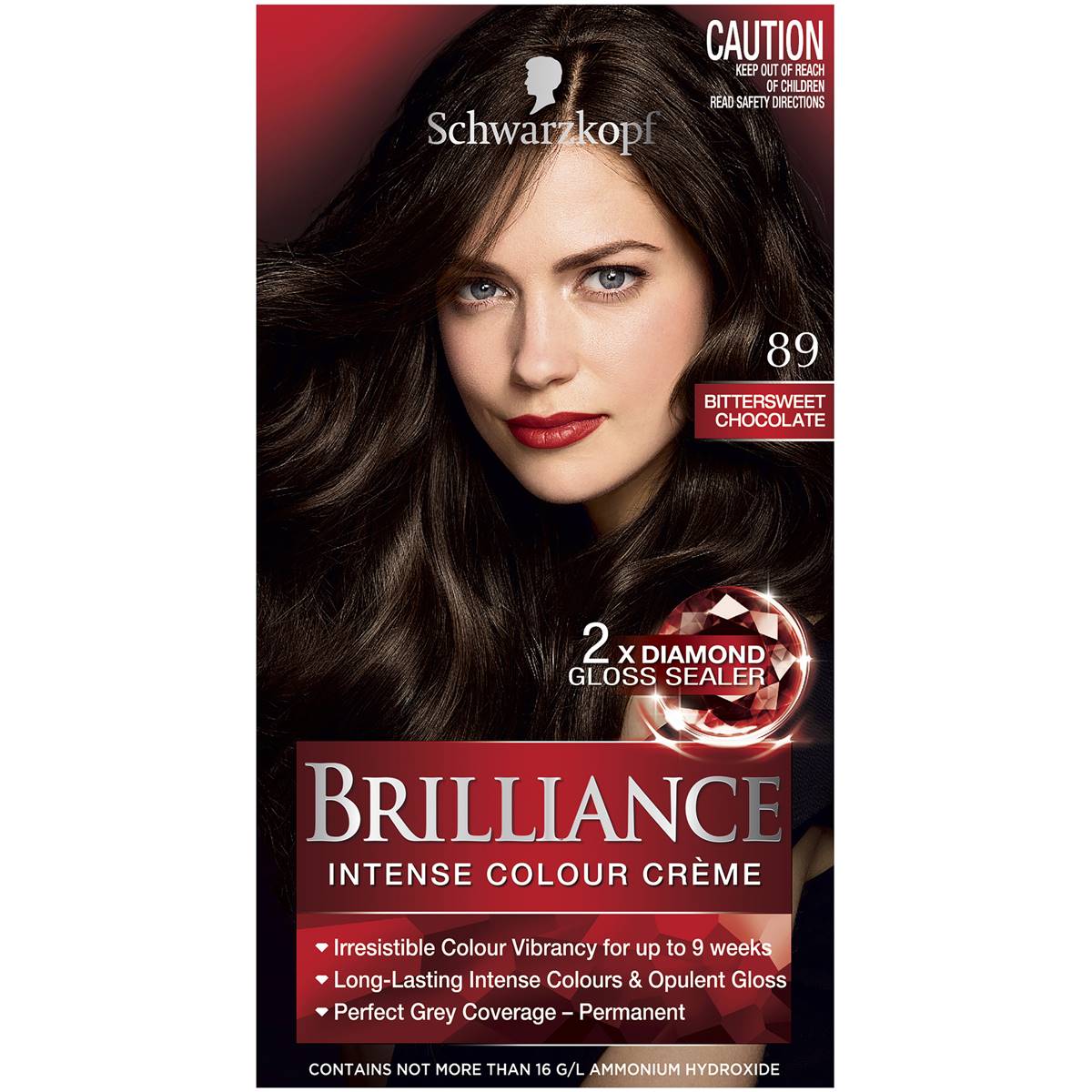 Schwarzkopf Brilliance 89 Bitter Sweet Chocolate Each Woolworths