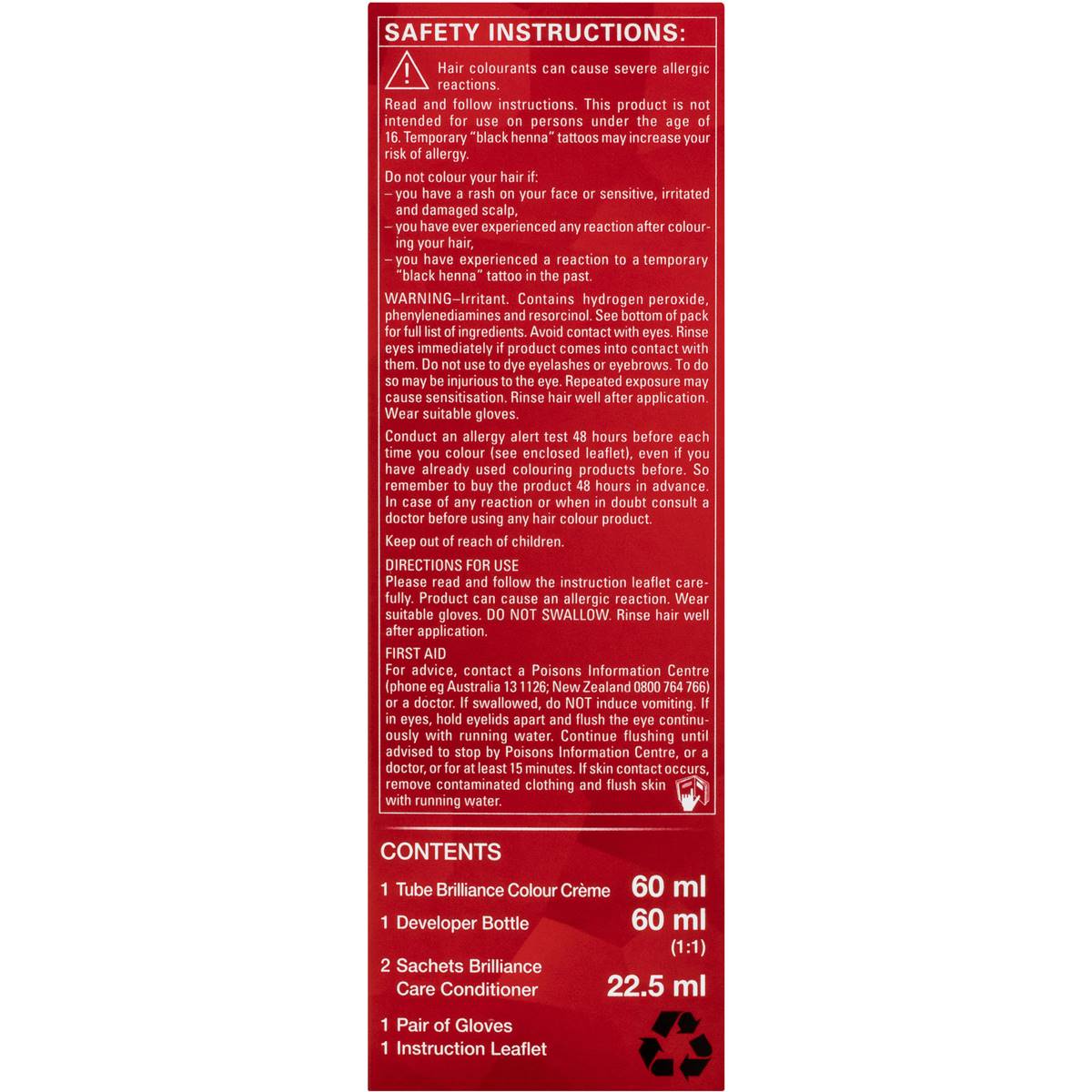 Schwarzkopf Brilliance 89 Bitter Sweet Chocolate Each Woolworths