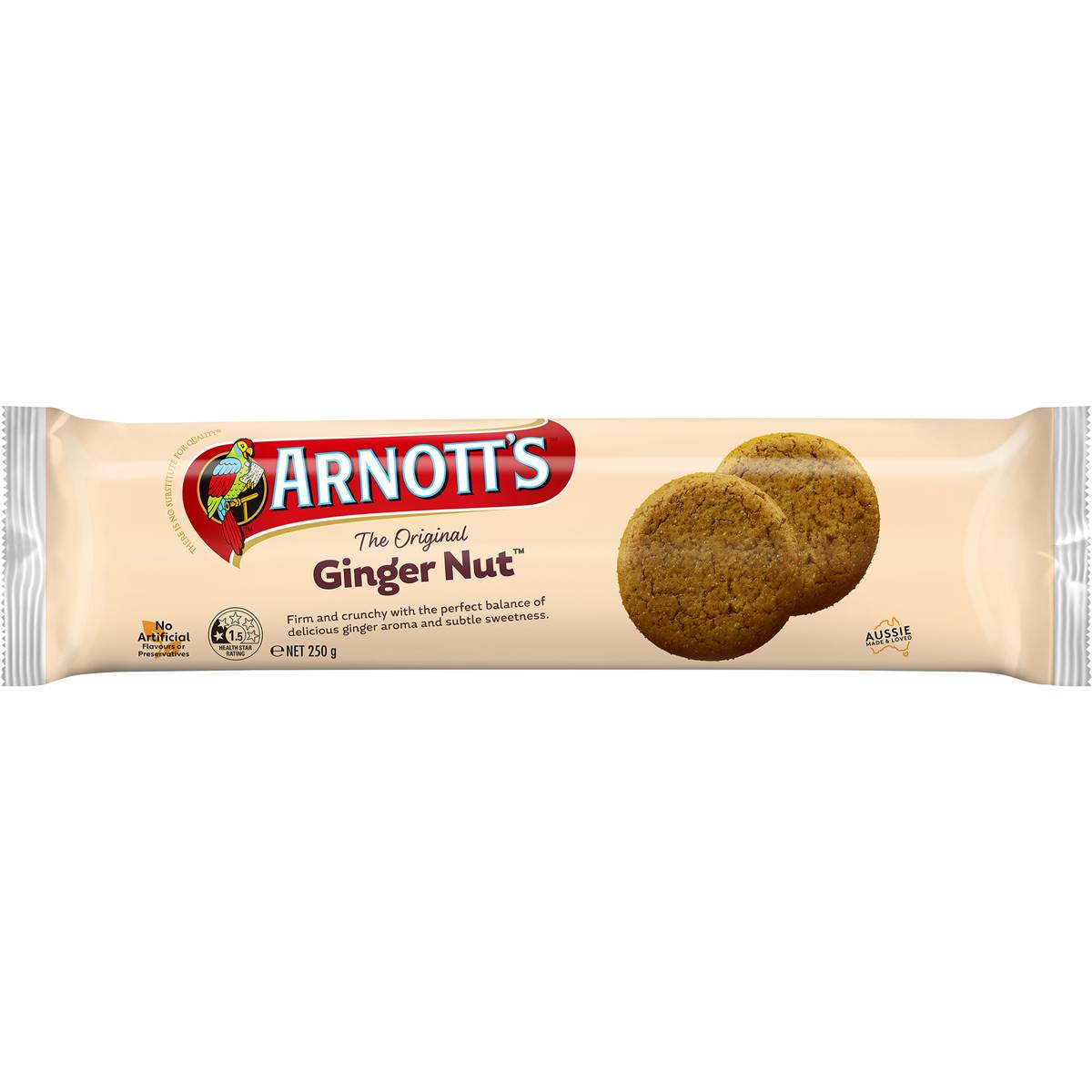 Arnott's Ginger Nut Plain Biscuits Biscuits 250g | Woolworths