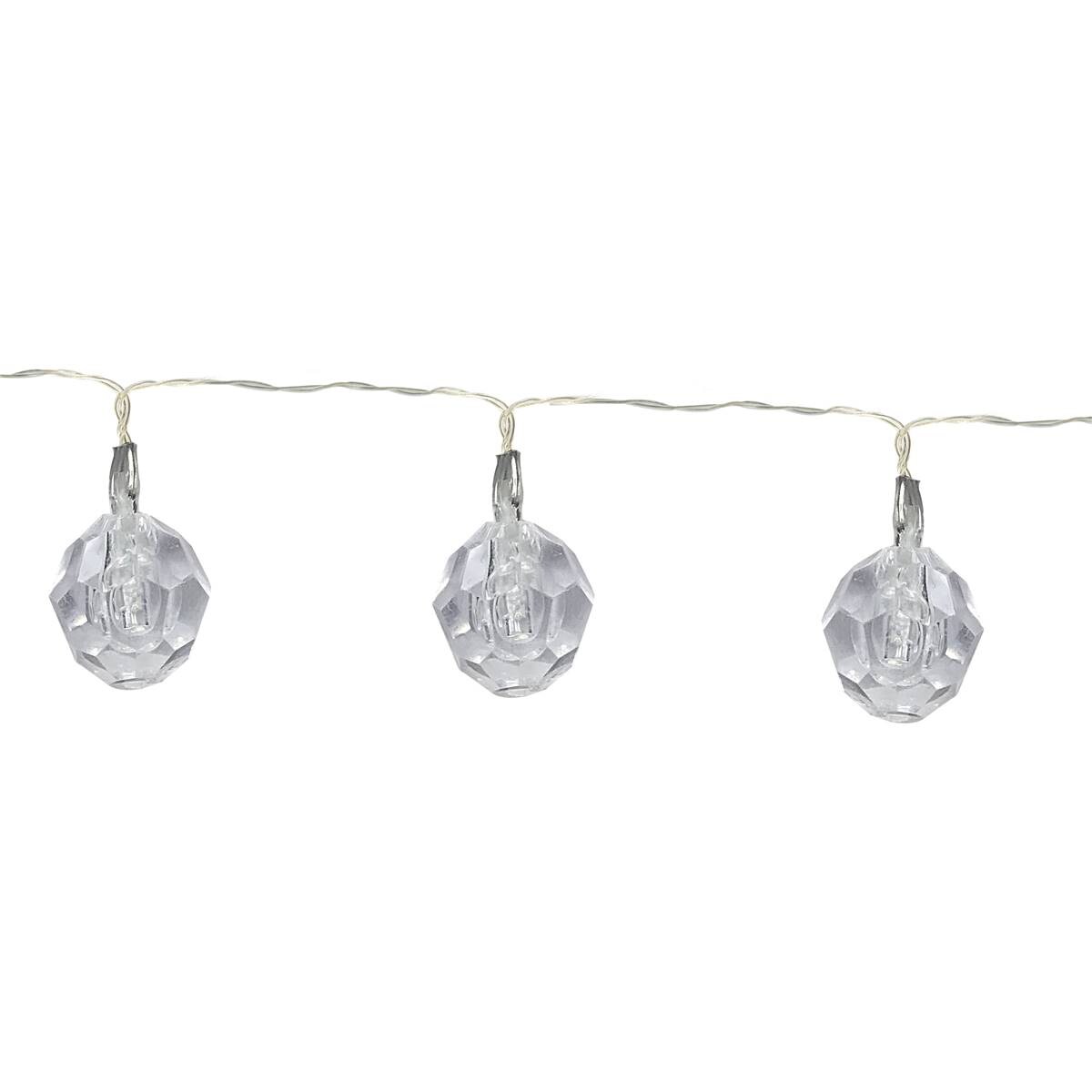 Mirabella Christmas Solar Powered 30 Crystal String Lights 2.9m Each