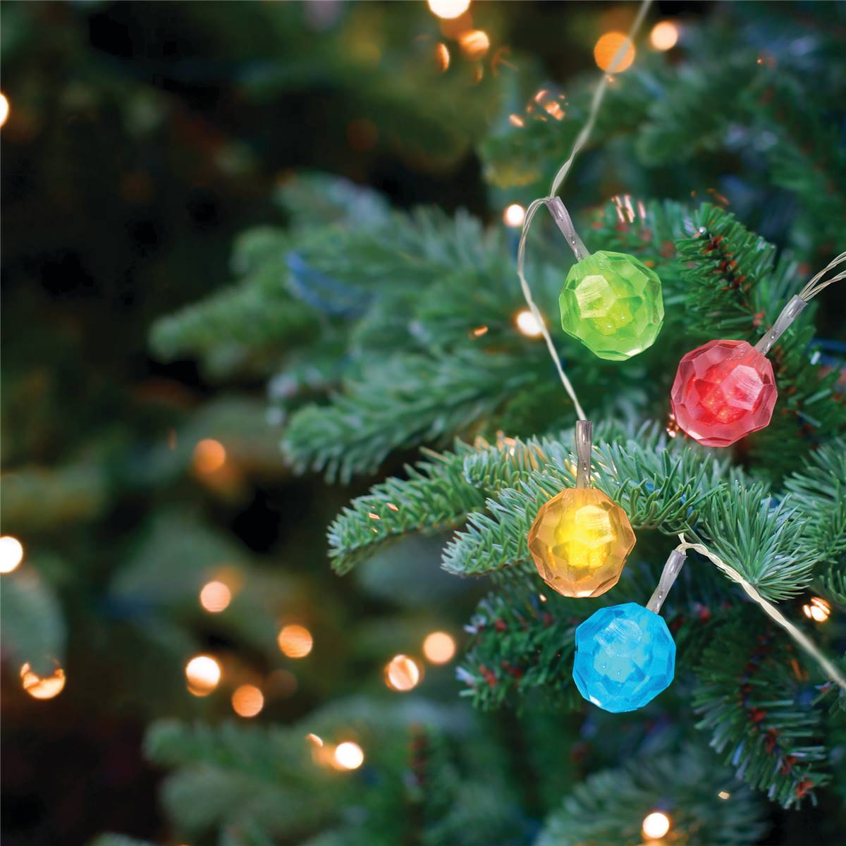 Mirabella Christmas Solar Powered 30 Crystal String Lights 2.9m Each ...