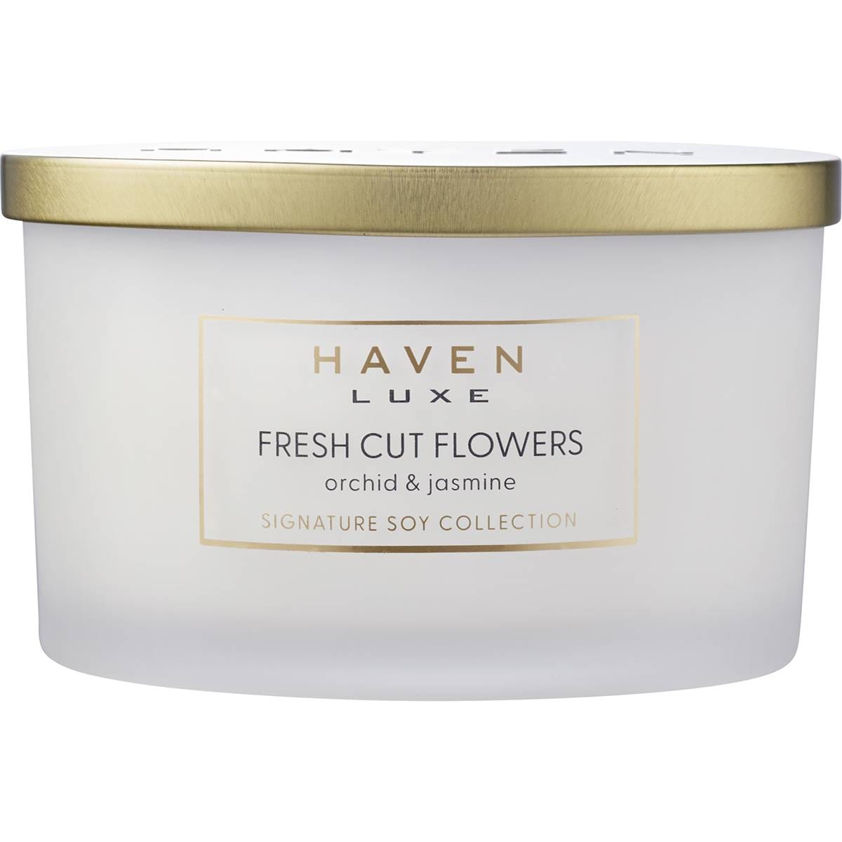 Haven Luxe Fresh Cut Flowers Signature Soy Blend Candle Woolworths