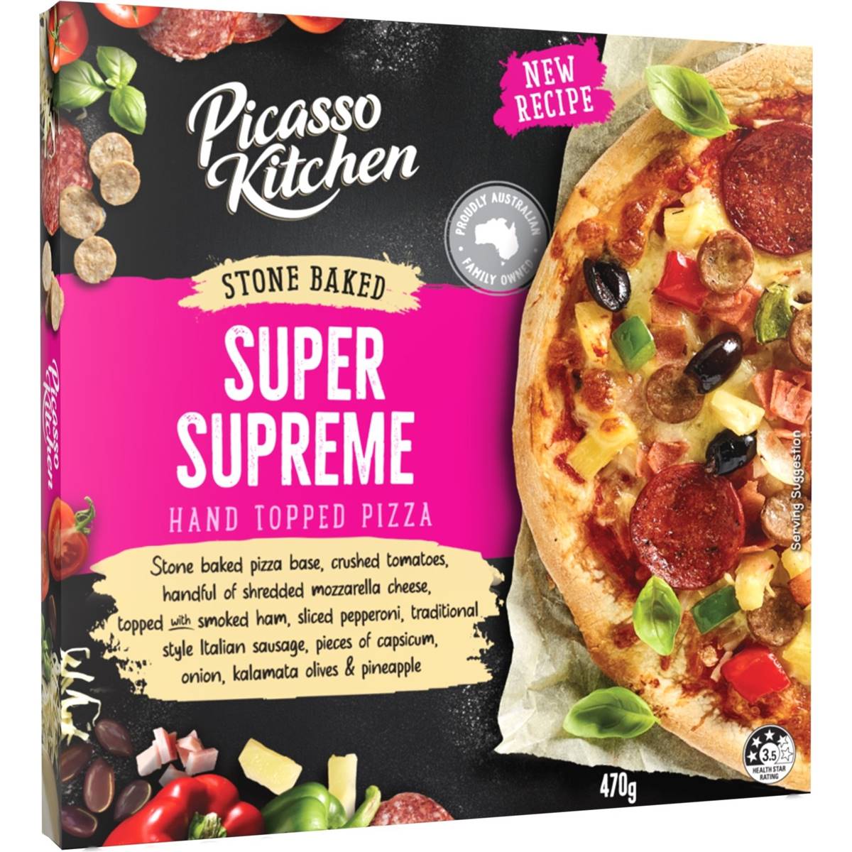 Picasso Kitchen Super Supreme Pizza 