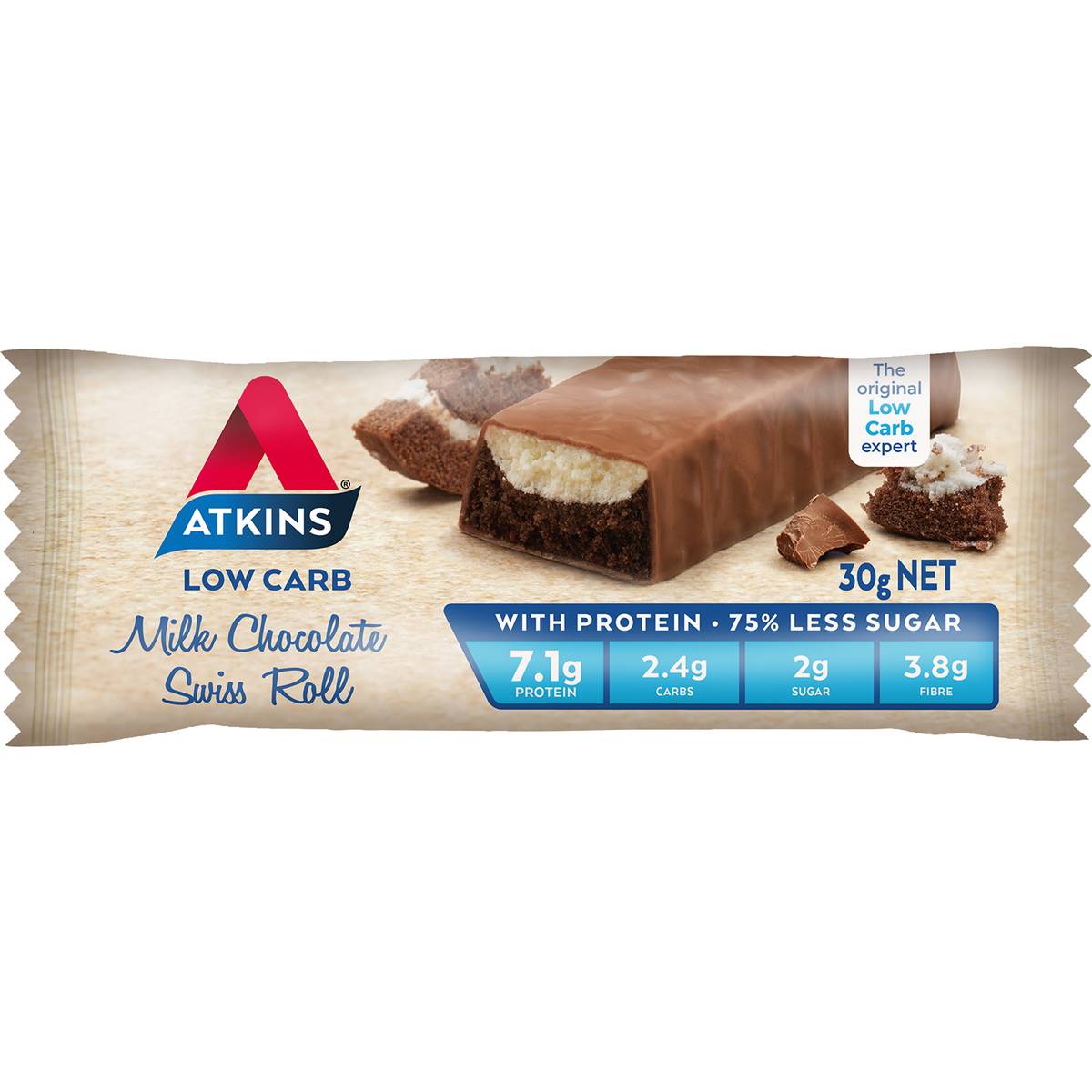 Atkins Low Carb Milk Choc Swiss Roll