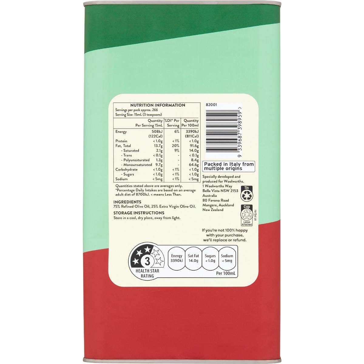 La Gina Classic Olive Oil 4l Woolworths