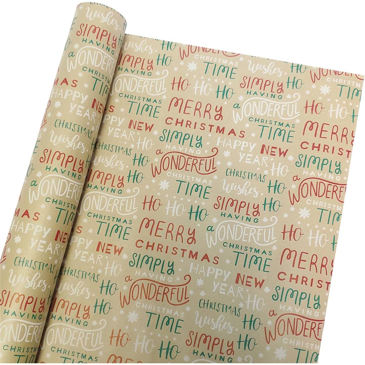 Christmas Kraft Wrapping Paper 5m Each Woolworths