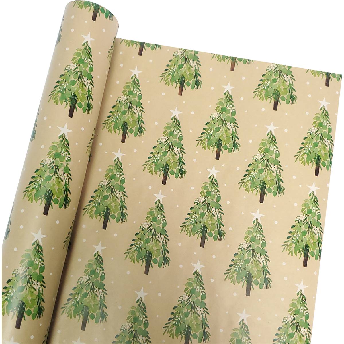 Christmas Kraft Wrapping Paper Trees 5m Each Woolworths