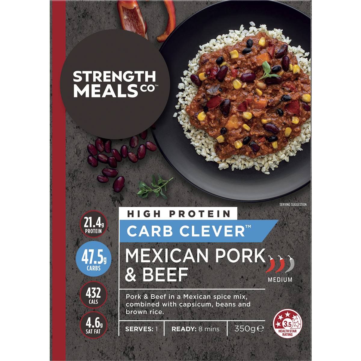 Strength Meals Co Carb Clever Mexican Pork & Beef