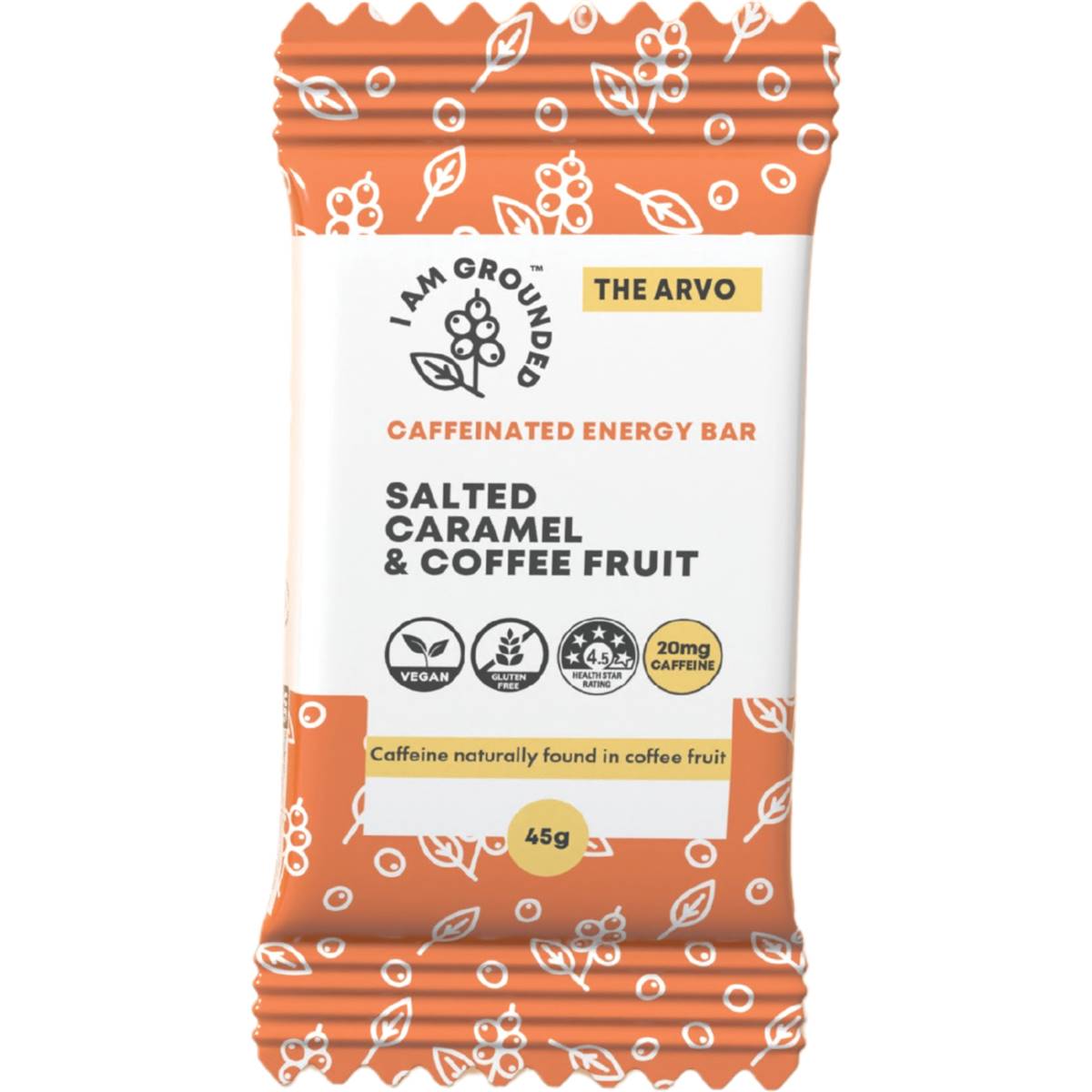 I Am Grounded Caffeinated Energy Salted Caramel & Coffee Fruit Bar 45g