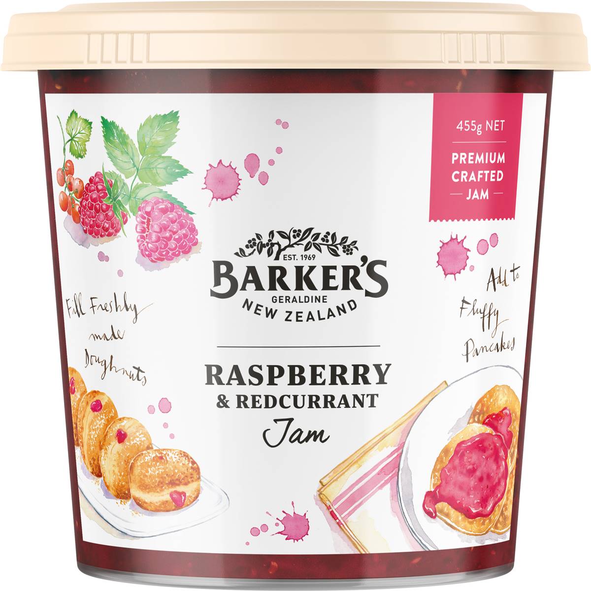 Barker’s Raspberry & Redcurrant Jam 455g Woolworths