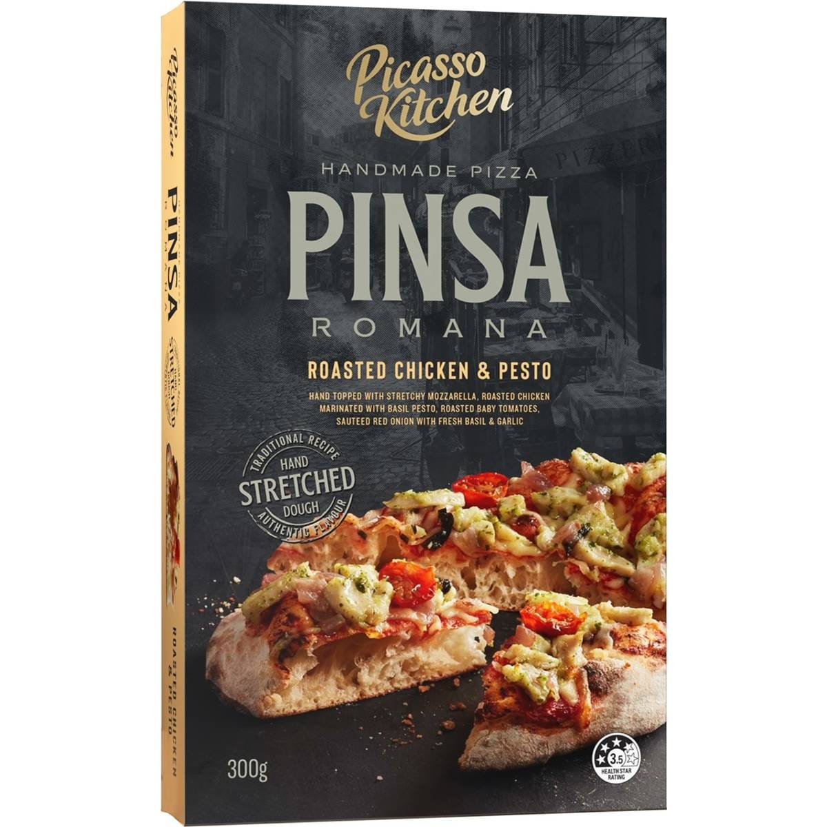 Picasso Kitchen Pinsa Romana Roasted Chicken & Pesto 300g Woolworths
