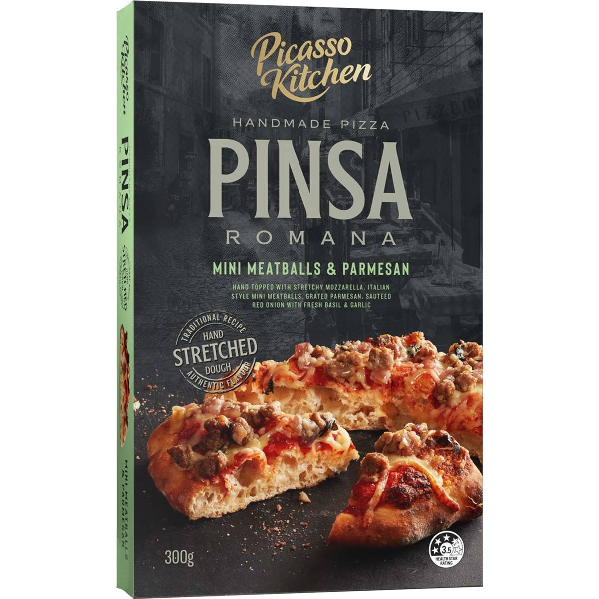 Picasso Kitchen Pinsa Romana Mini Meatballs & Parmesan 300g Woolworths