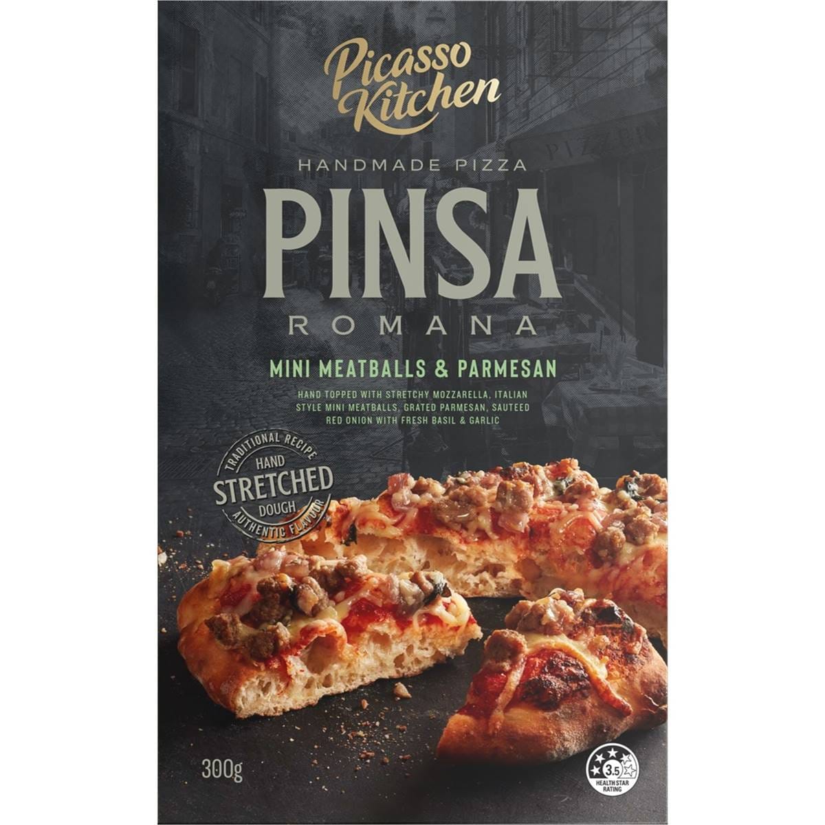 Picasso Kitchen Pinsa Romana Mini Meatballs & Parmesan 300g Woolworths