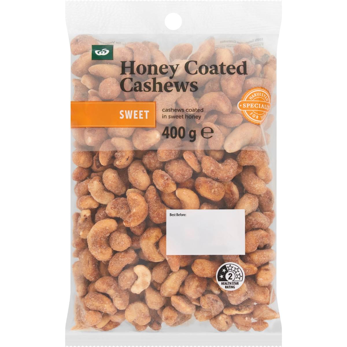 Woolworths Honey Roasted Cashews 400g