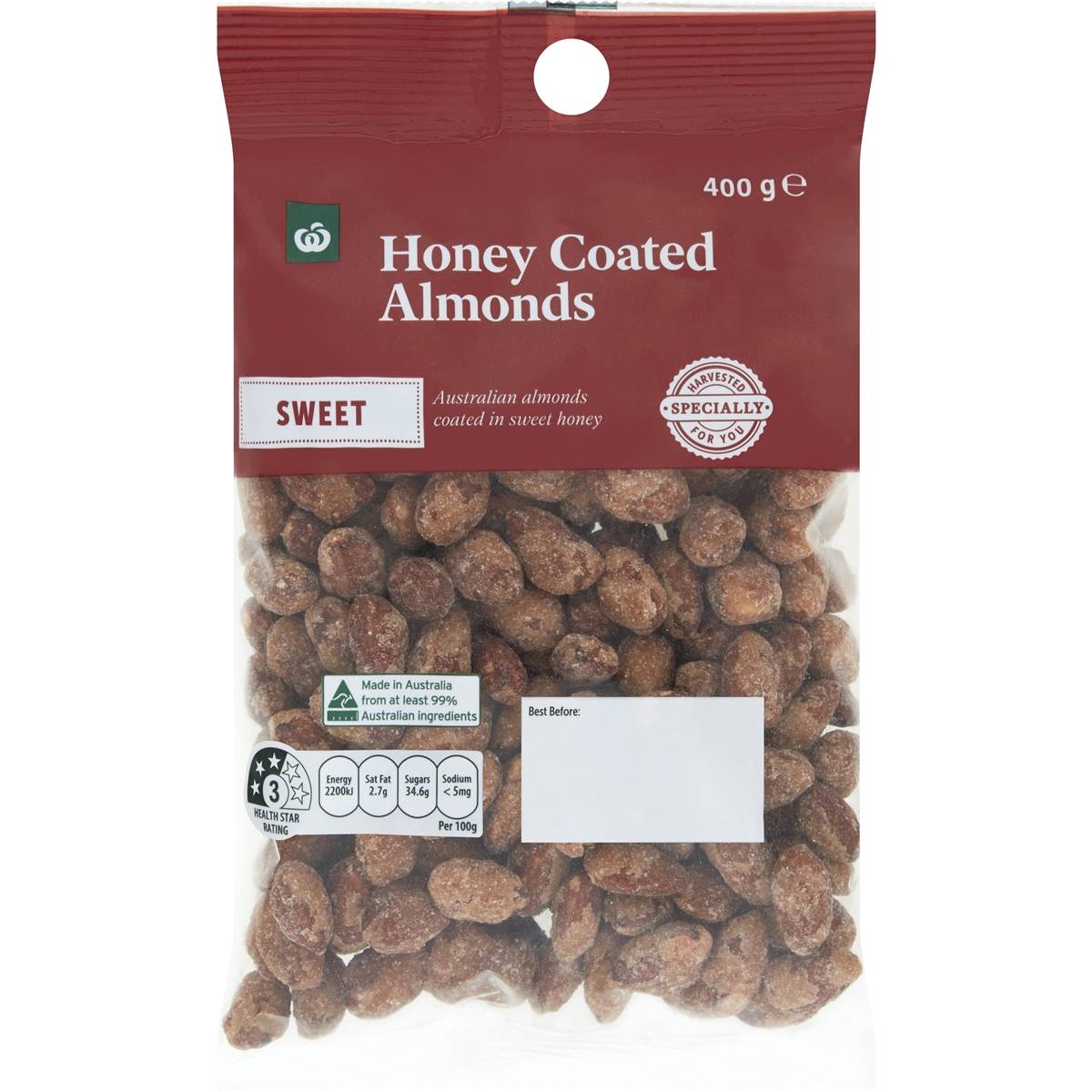 Woolworths Woolworths Honey Coated Almonds 400g