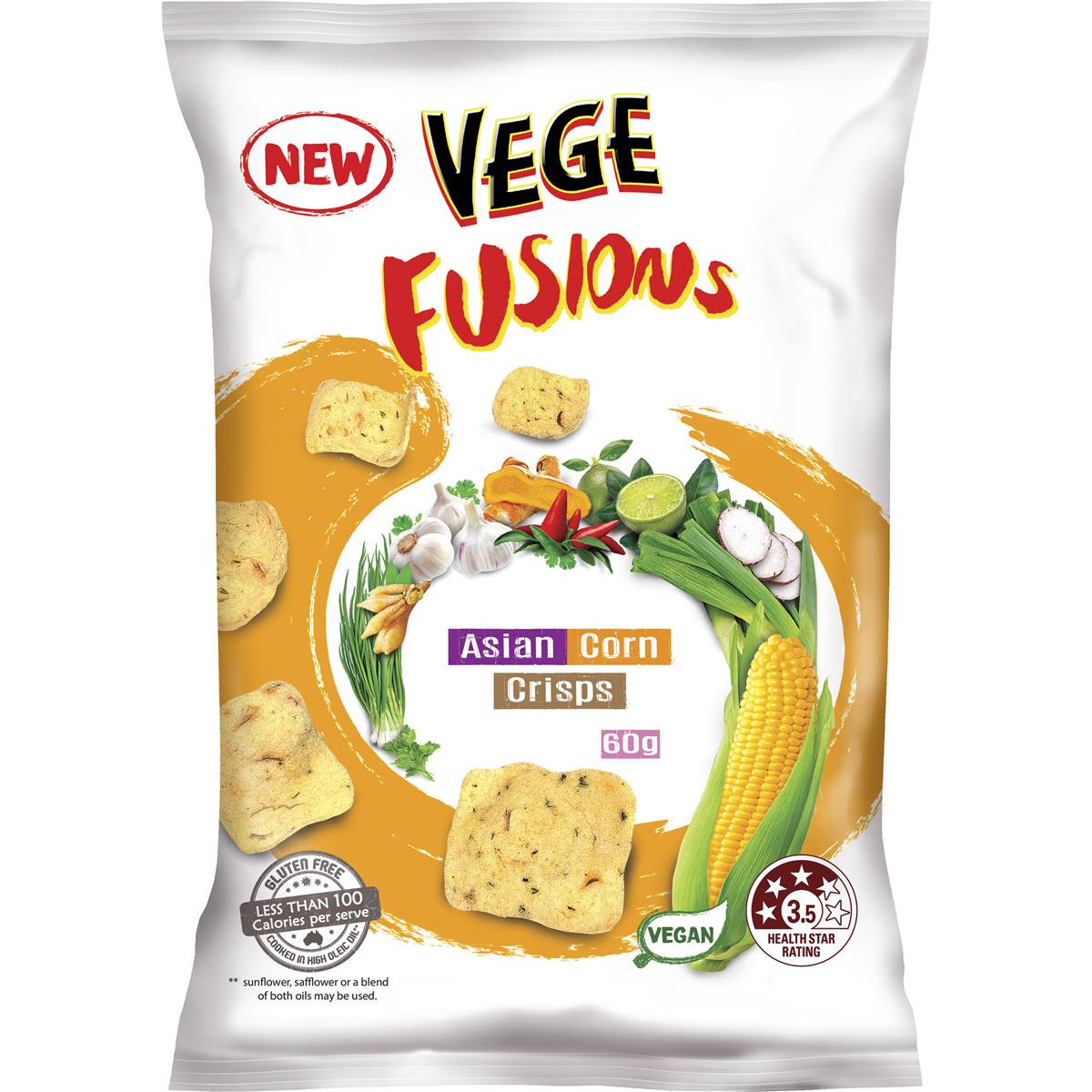 Vege Chips Fusions Asian Corn Crisps 60g | Woolworths