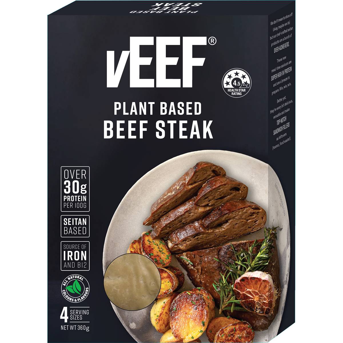 Veef Plant Based Beef Steak 360g Woolworths