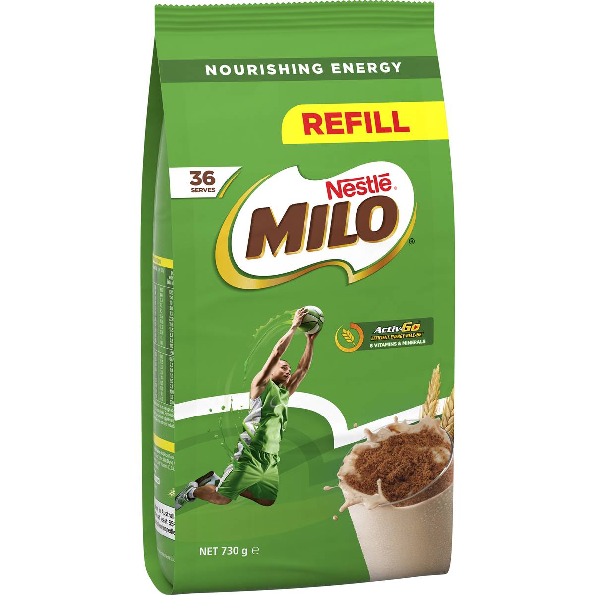 Milo Malt Drinking Chocolate Powder Hot Or Cold Refill Pack 730g