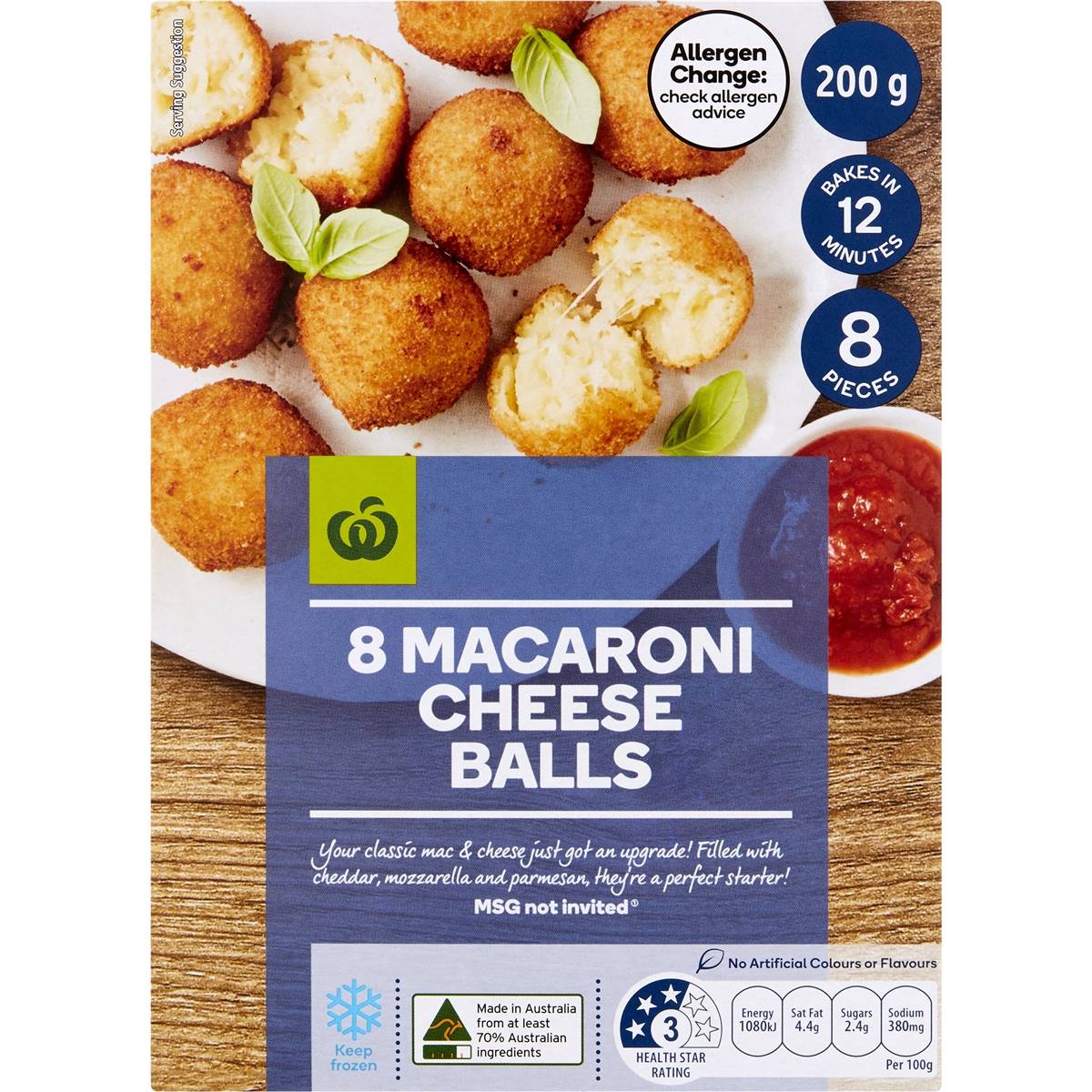 Woolworths Macaroni & Cheese Balls 8 Pack Woolworths