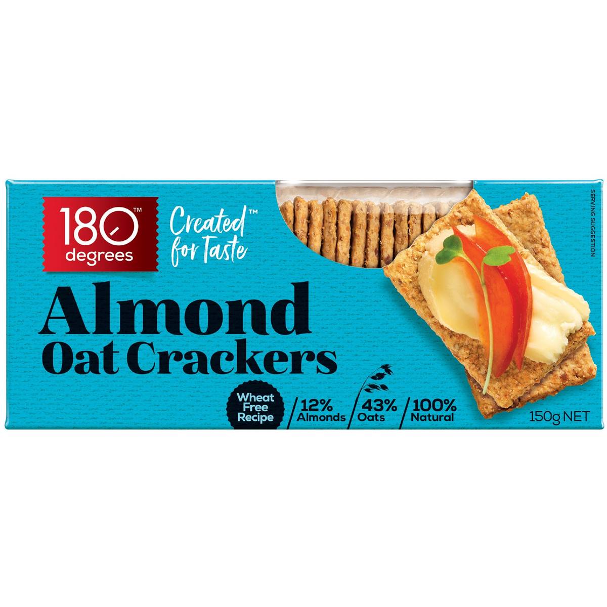 180 Degrees Almond Oat Crackers 150g Woolworths