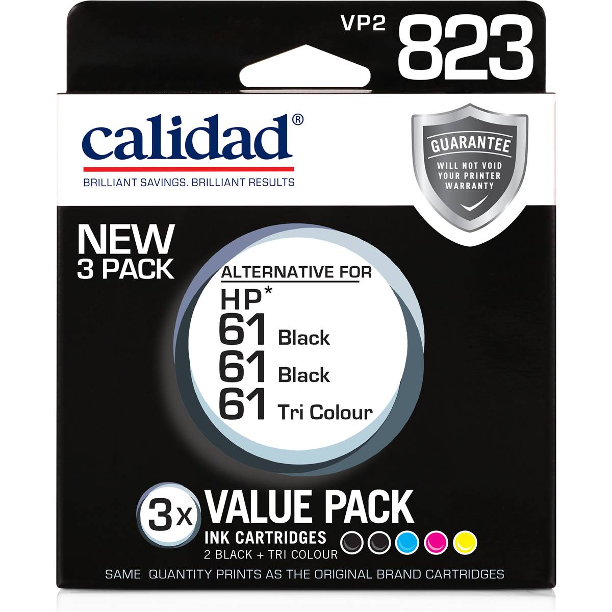 Calidad Hp 61 Printer Ink Cartridges 3 Pack Woolworths