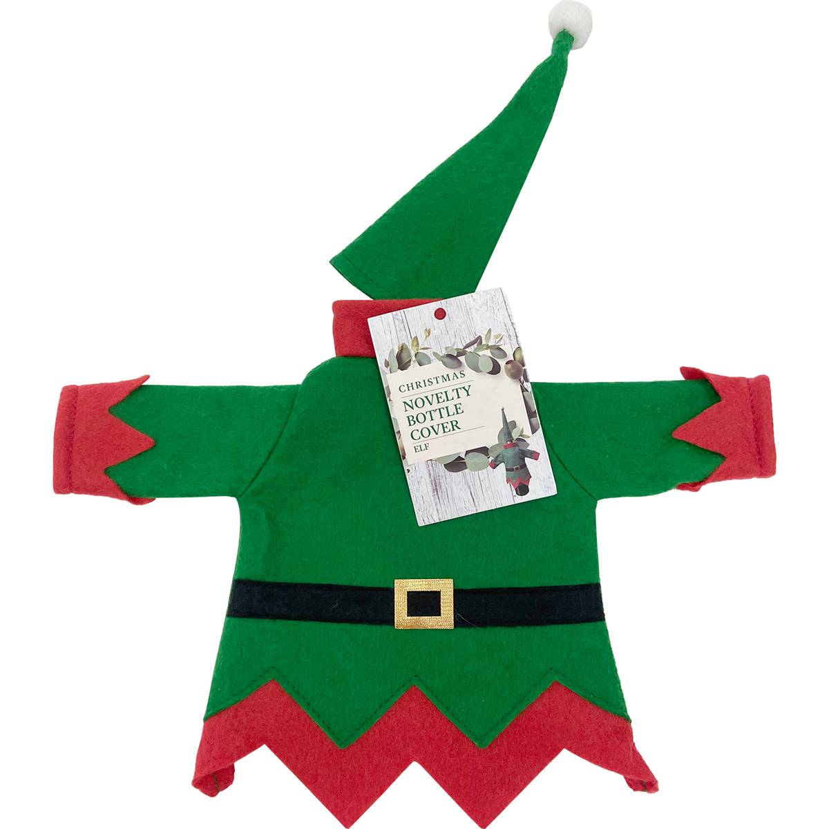 Christmas Novelty Bottle Cover Elf Each | Woolworths