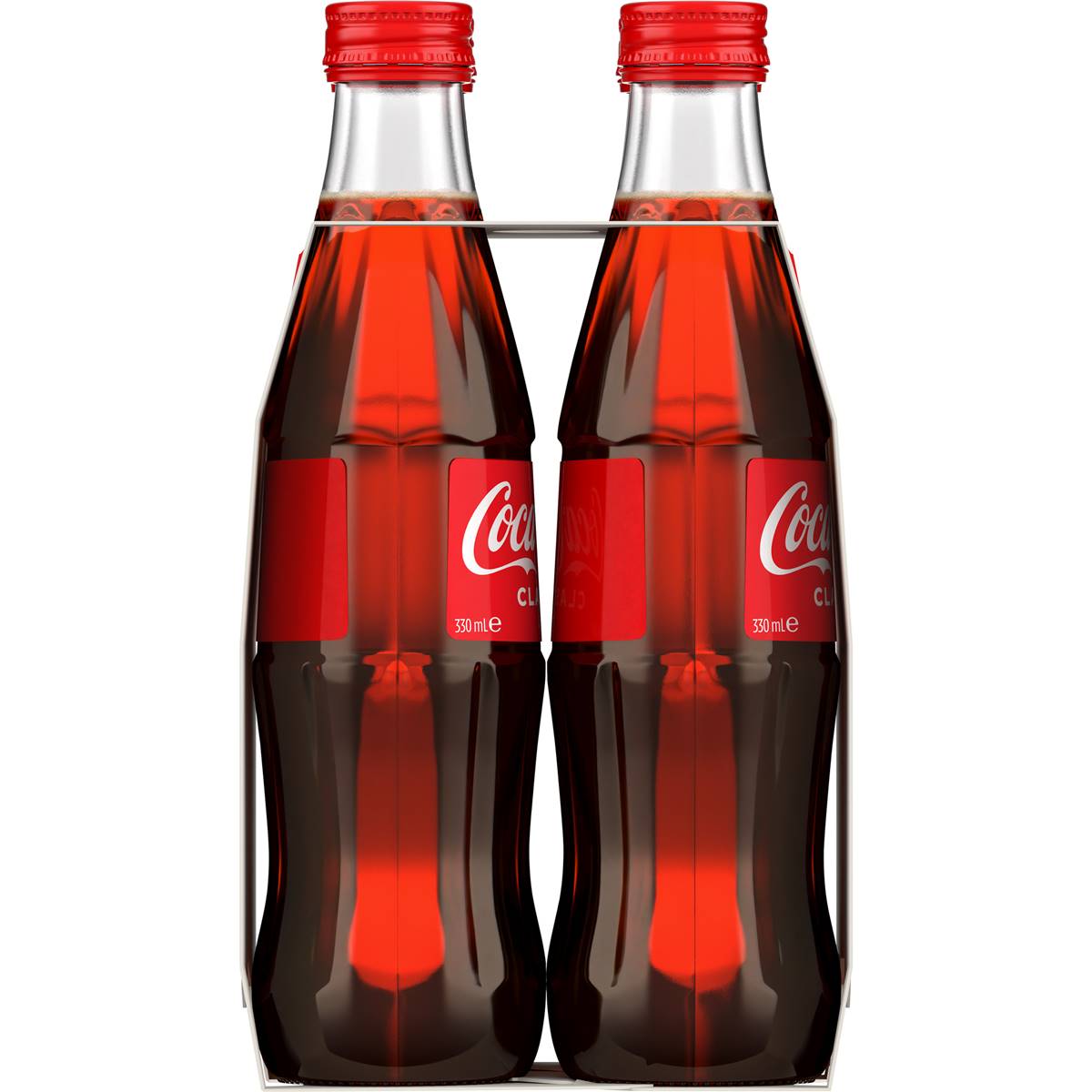 Coca - Cola Classic Soft Drink Multipack Glass Bottles 4 X 330ml ...