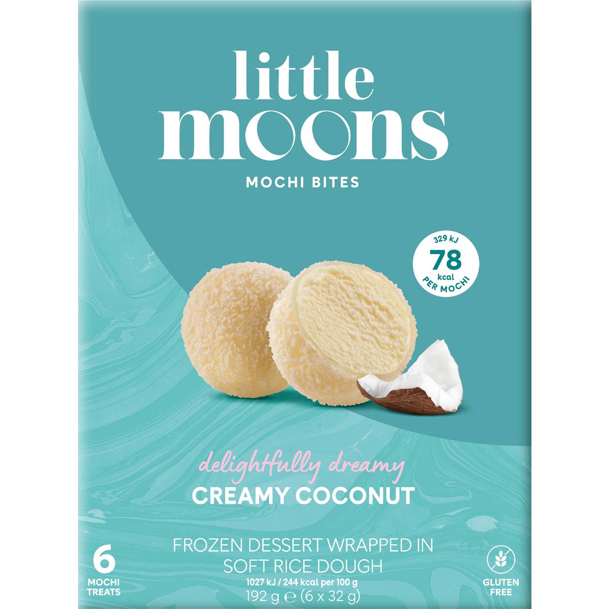 Little Moons Creamy Coconut Frozen Dessert Mochi Bites