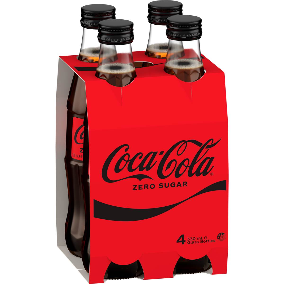 coca-cola-zero-sugar-glass-bottle-330ml-x-4-pack-woolworths