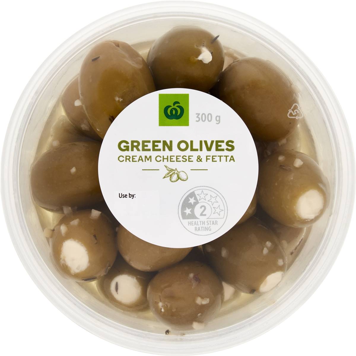 Woolworths Green Olives Cream Cheese & Fetta 300g Woolworths