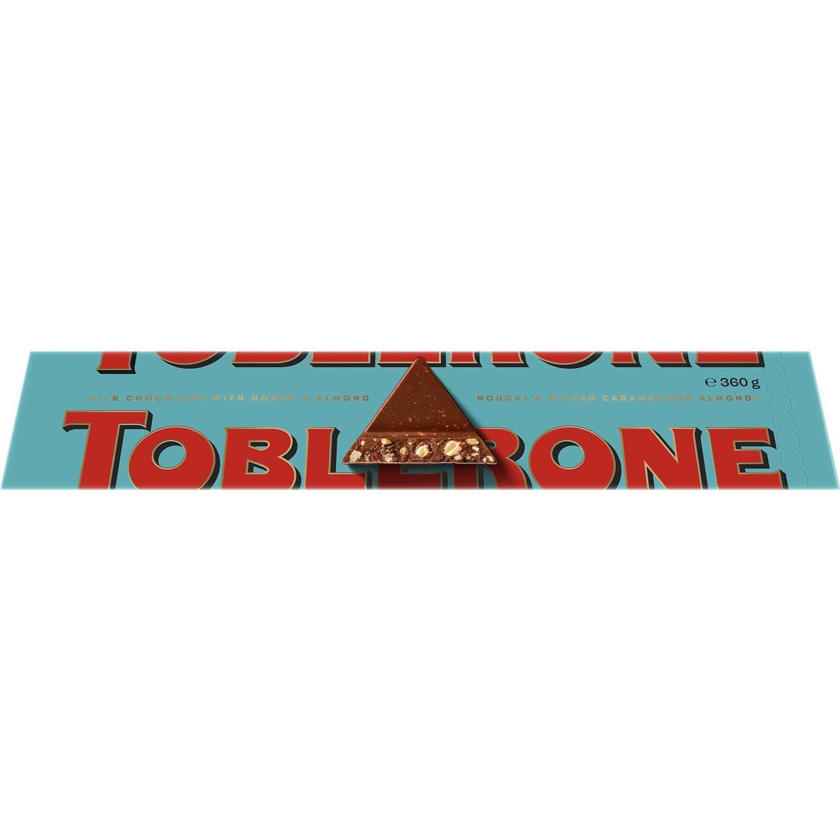 Toblerone Crunchy Almond Milk Chocolate Bar 360g | Woolworths