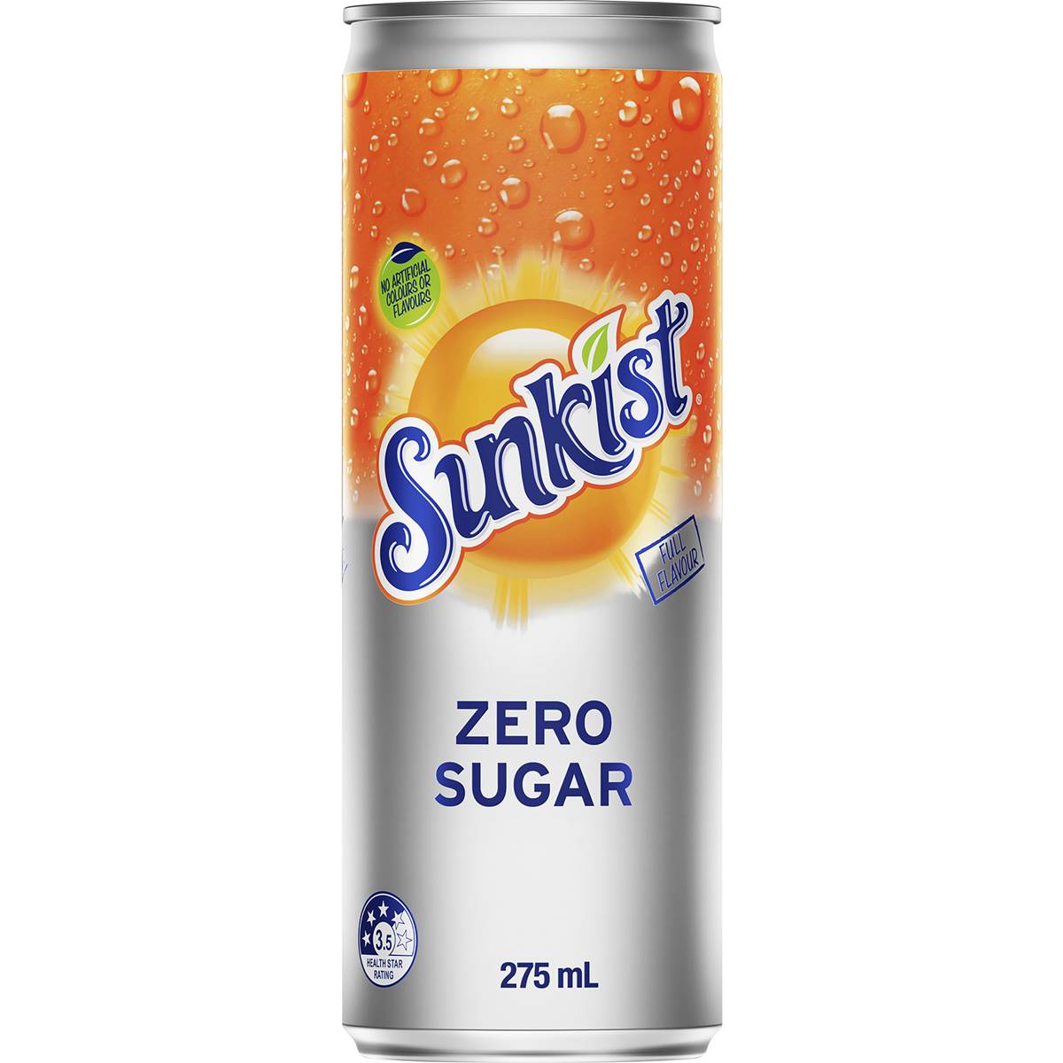 Sunkist Zero Sugar Orange Soft Drink Mini Cans Multipack Sugar Free ...