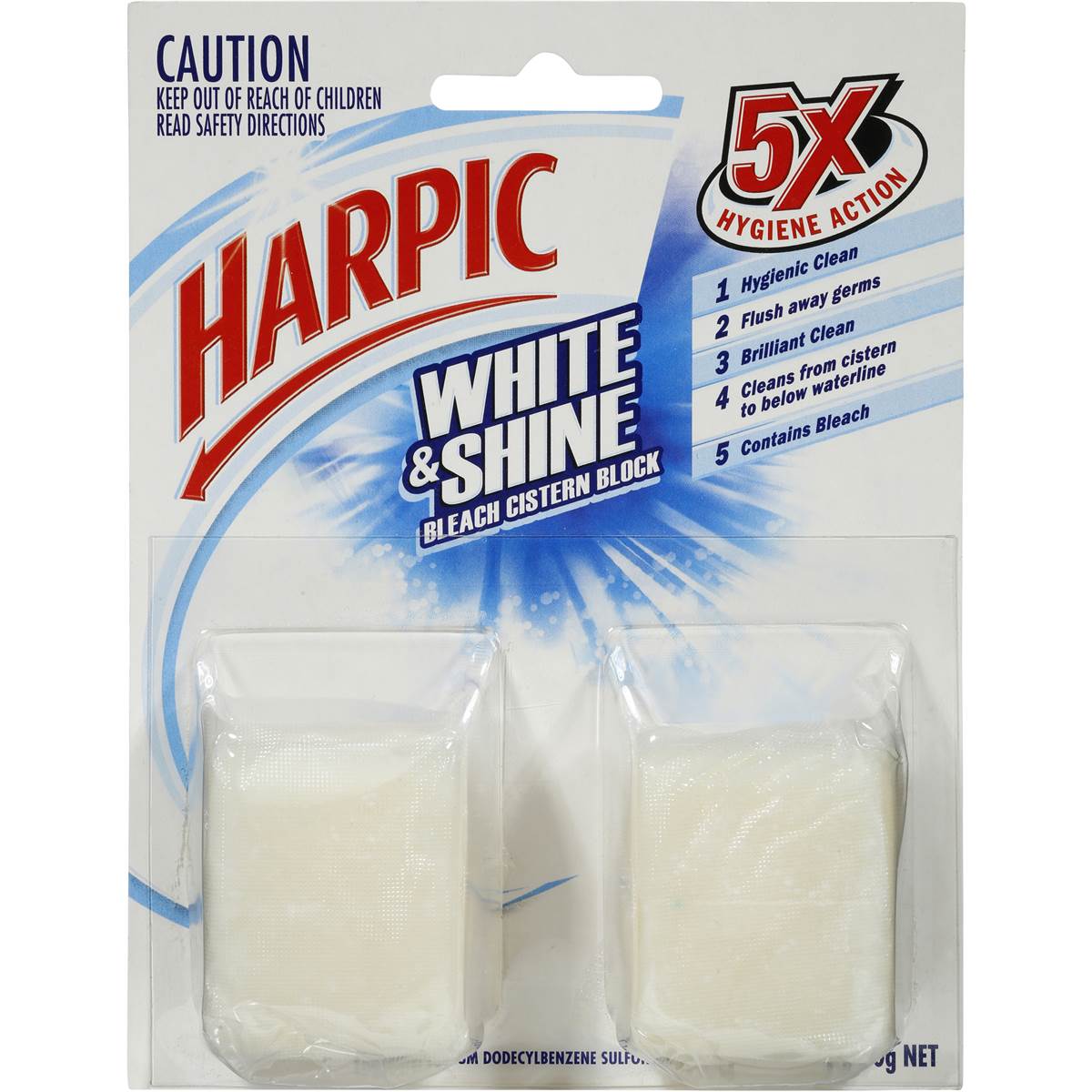 Harpic White & Shine Toilet Cistern Blocks 2x50g Woolworths