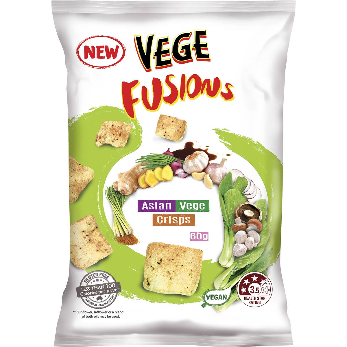 Vege Chips Fusions Asian Vege Crisps 60g Woolworths