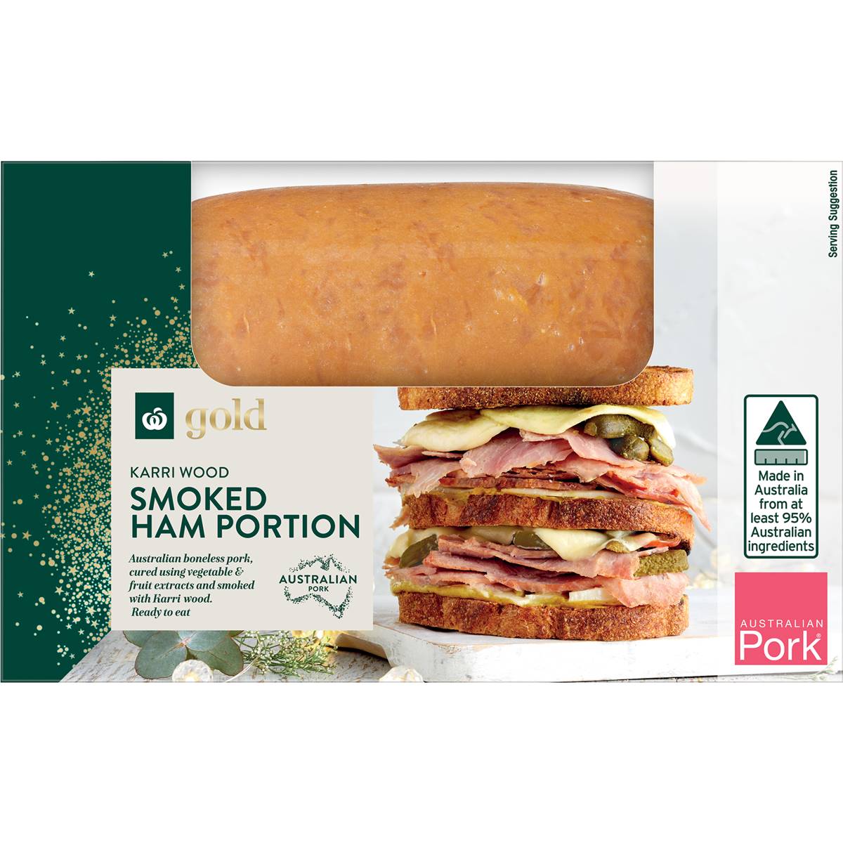 Woolworths Gold Smoked Ham Portion 1kg Woolworths
