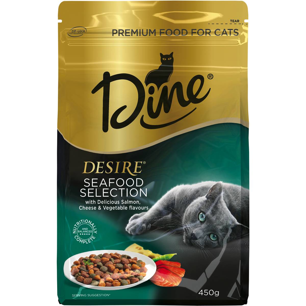 Dine Desire Adult Cat Food Seafood Selection 450g Woolworths