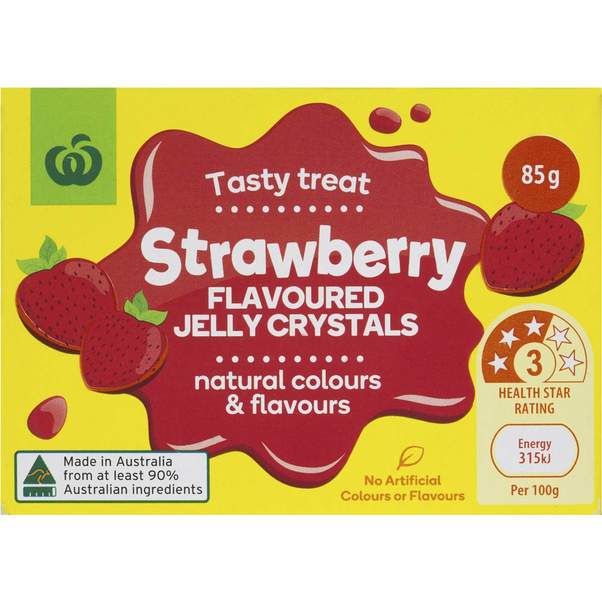 Woolworths Jelly Strawberry 85g Woolworths