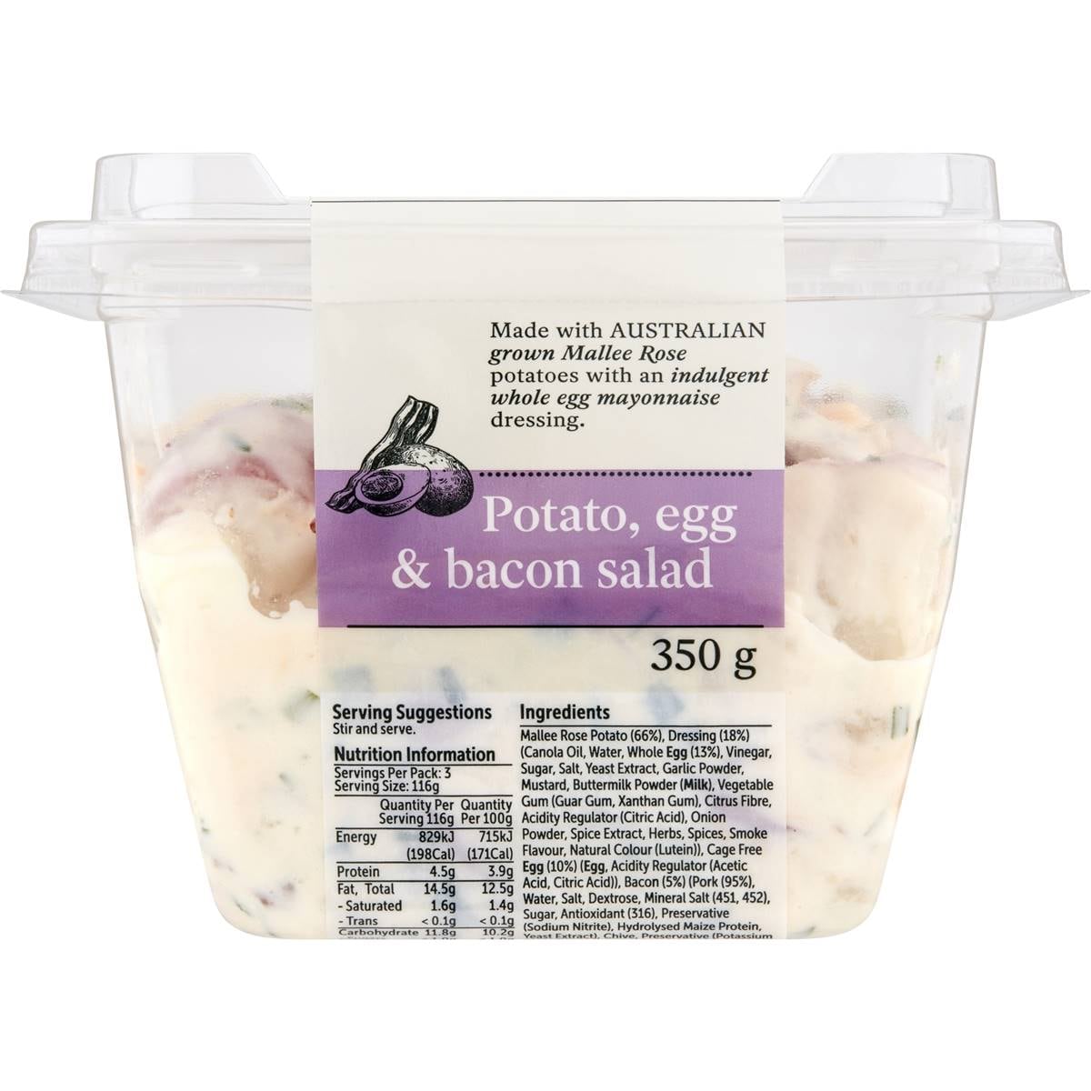 Woolworths Potato Egg & Bacon Salad 350g Woolworths