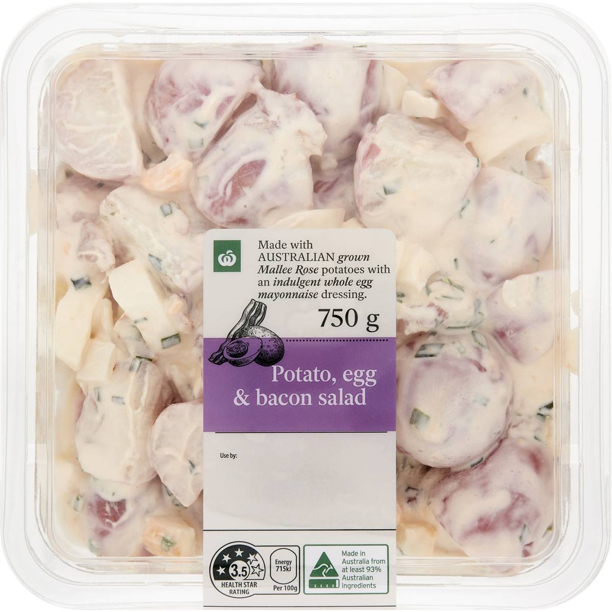 Woolworths Potato Egg & Bacon Salad 750g Woolworths
