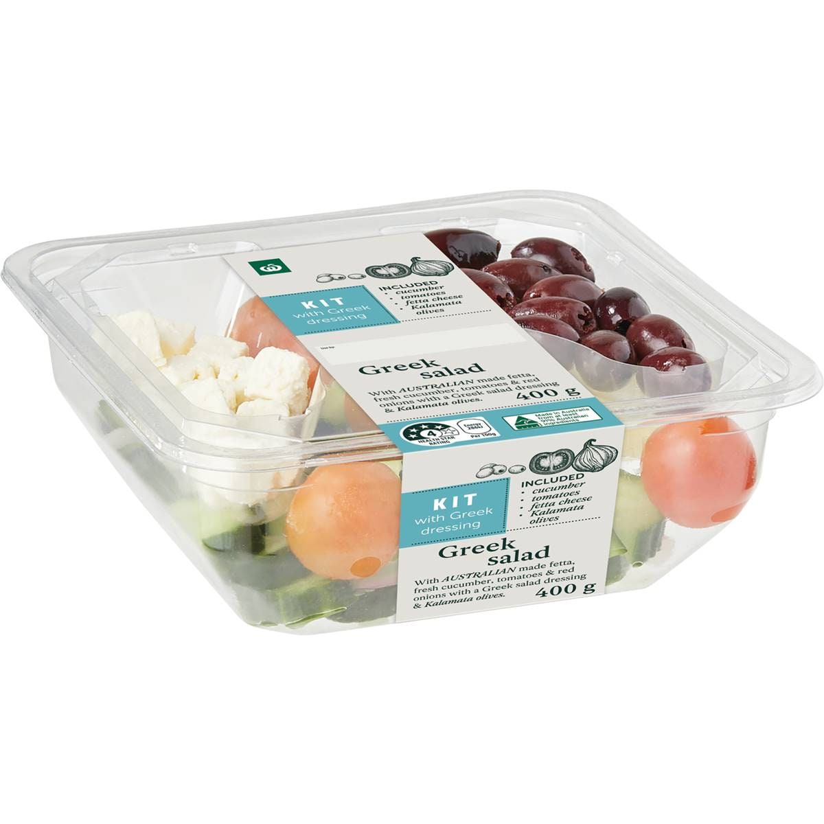Woolworths Greek Salad Kit With Greek Dressing 400g Woolworths