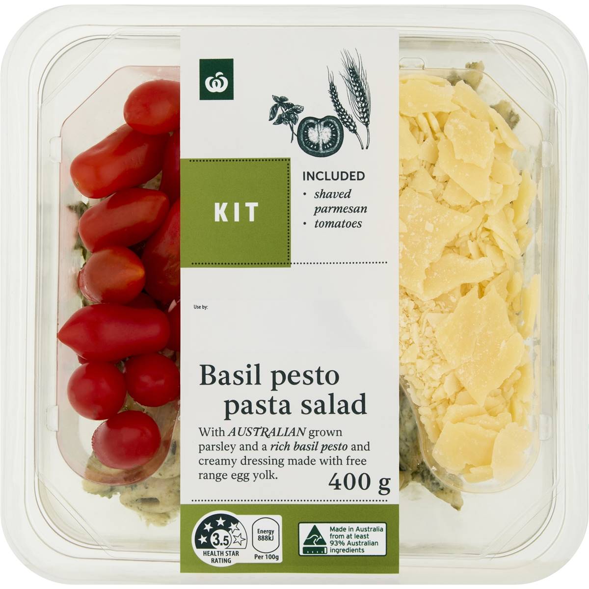 Woolworths Basil Pesto Pasta Salad Kit 400g Woolworths