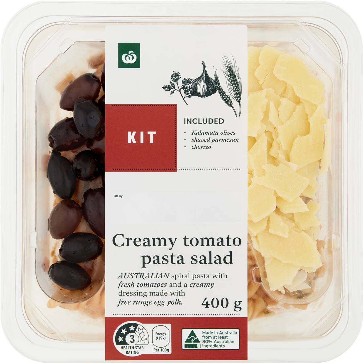 Woolworths Creamy Tomato Pasta Salad Kit 400g Woolworths