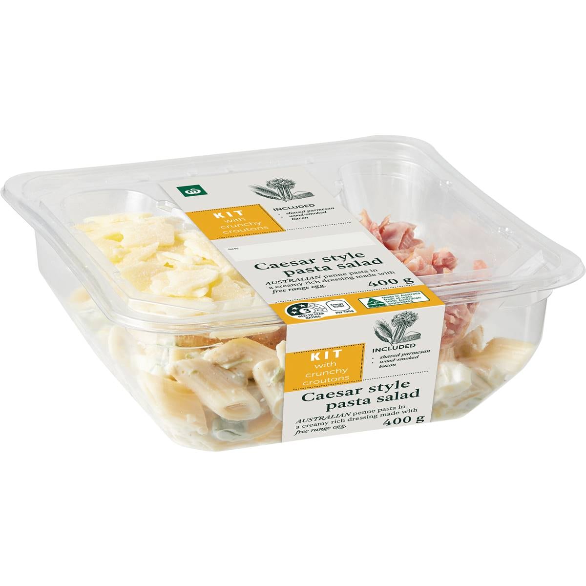 Woolworths Caesar Style Pasta Salad Kit 400g Woolworths